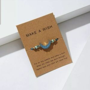 Pretty Blue Half Moon Druzy Style Bracelet♡